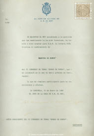 Letter from the Spanish Royal Family