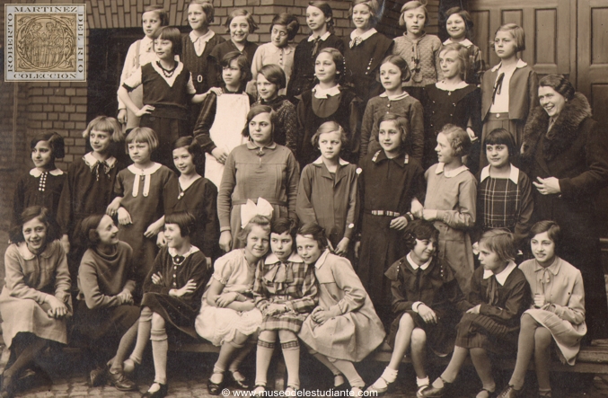 Un grupo de escolares alemanes