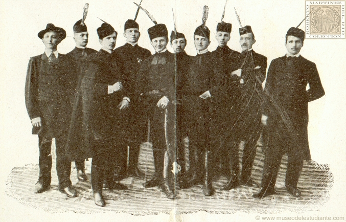 Hungarian students in national costume 