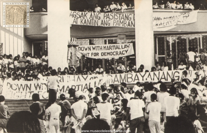 Manifestacin de estudiantes en Filipinas