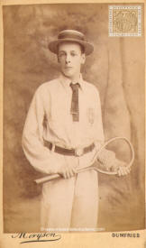 A scottish student of Dunfries wearing tennis clothes