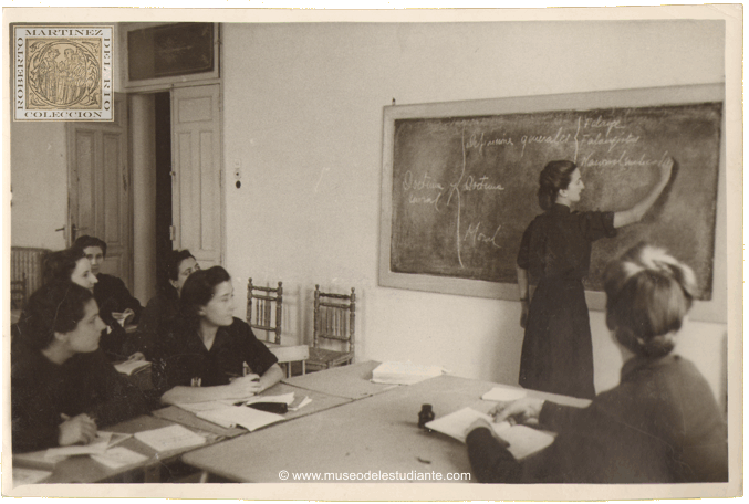 Female classroom in the university