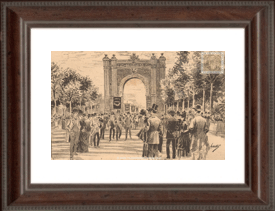 Universal Exhibition in Barcelona. School Holidays: the procession through the Arch of Triumph