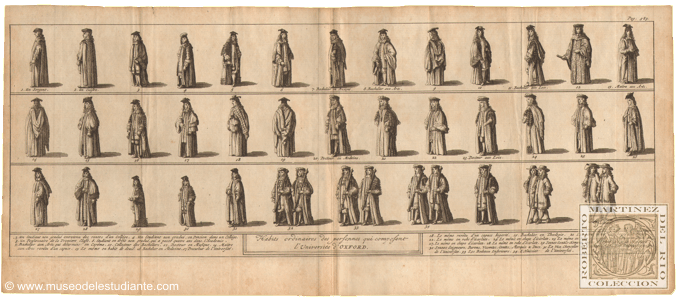 Trajes ordinarios de las personas que componen la Universidad de Oxford