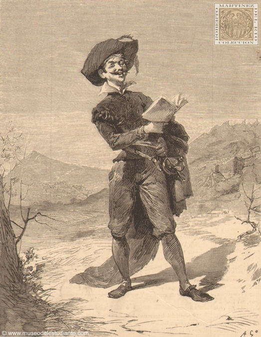 A student of the seventeenth century reading the Quixote