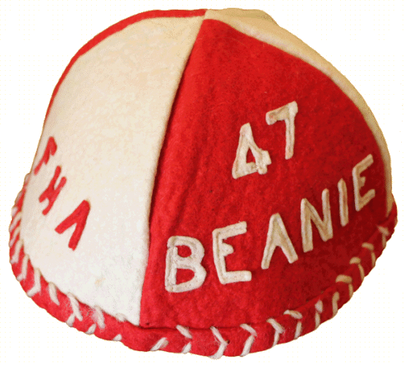 "Dink" - Beanie cap worn by a freshman student at the old Dover High School, Dover, York County, Pennsylvania