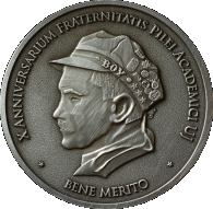Medal X anniversarium Fraternitatis Pilei Acadenici UJ. Bractwo Czapki Studenckiej. Uniwersytetu Jagiellonskiego