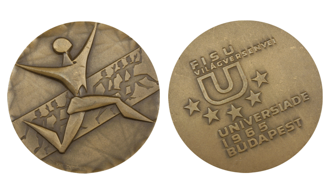 Medal of the IV Universiade held in Budapest (Hungary)