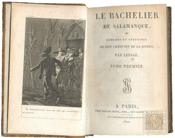 Le Bachelier de Salamanca ou les mmories et aventures de don Chrubin de la Ronda