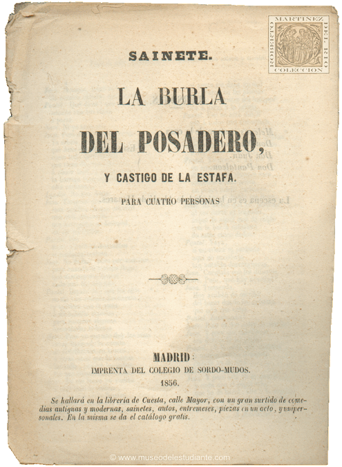 La burla del posadero y castigo de la estafa