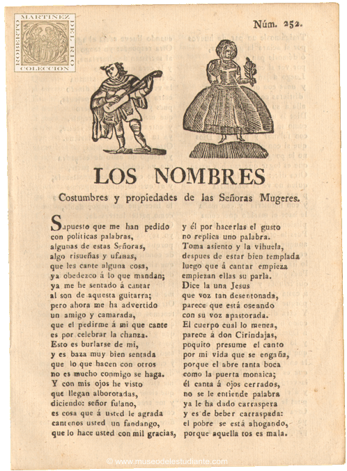 Los nombres. Costumbres y propiedades de las Seoras Mugeres