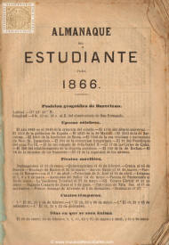 Almanaque del estudiante para 1866