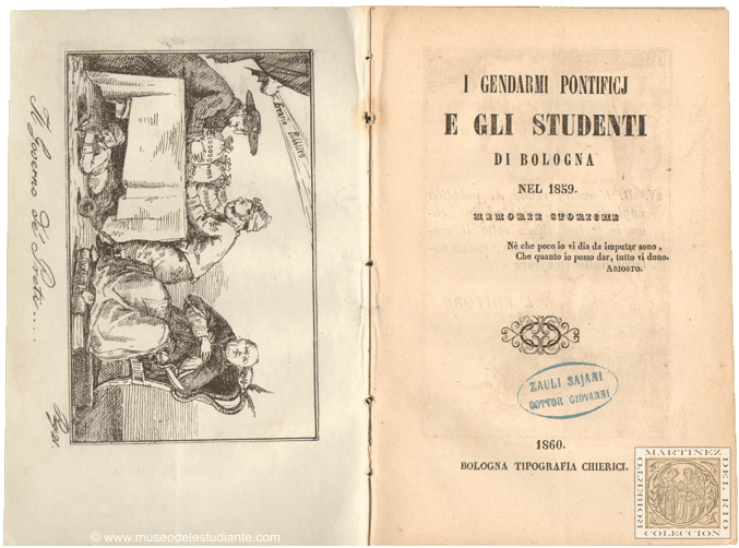 I gendarmi pontifij e gli studenti di Bologna nel 1859