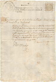 Certificate of attendance, application and exploitation of a student at the University of Valladolid 1817