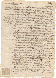 Manuscript for the maintenance of a student of the San Martín College at Ciudad de los Reyes