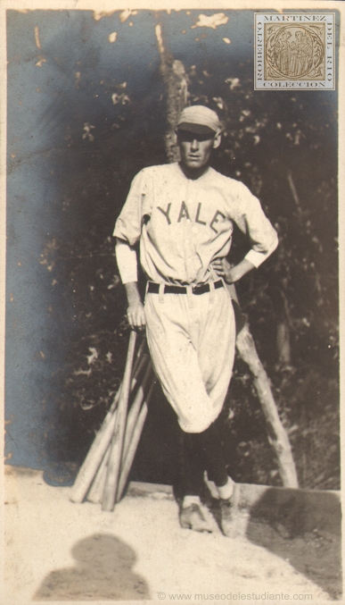 A baseball player at Yale University