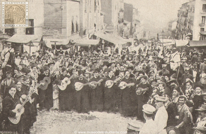 Santander. Concert given by the Estudiantina in the rake a during the Ruada party