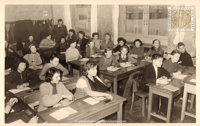 A group of german schoolchildren in the classroom