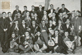 The Medical Estudiantina of Valencia, after the concert given at the Teatro Cervantes in Seville