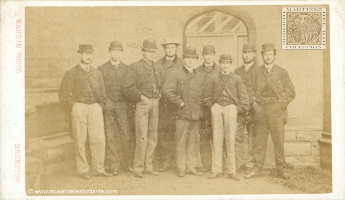 Dark blues of Oxford. Rowing team who won the Oxford and Cambridge boat race