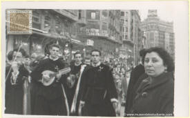 A Tuna parading in the streets of Valencia