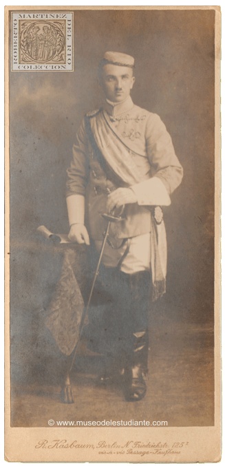 A german student at the University of Berlin in full dress