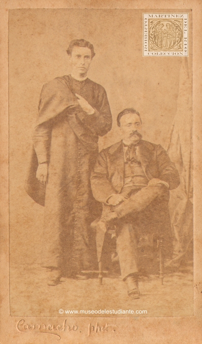 A Portuguese student accompanied by his father