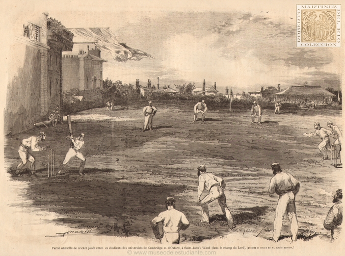 Annual cricket match played between students of the universities of Cambridge and Oxford, in Saint John's Wood