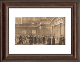 Admission of the Senior Wrangler "ad respondendum quaestioni", in the Senate House, Cambridge, 1842