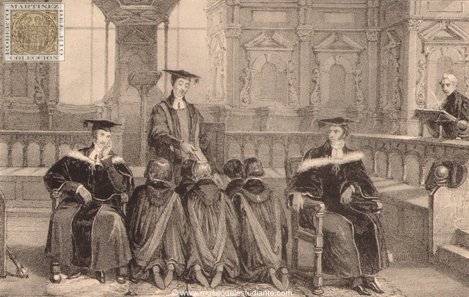 The-Vicechancellor conferring the degree of Bachelor of Arts, Oxford, 1842