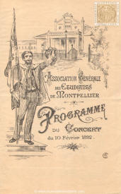 Program of the concert of the General Association of Students of Montpellier