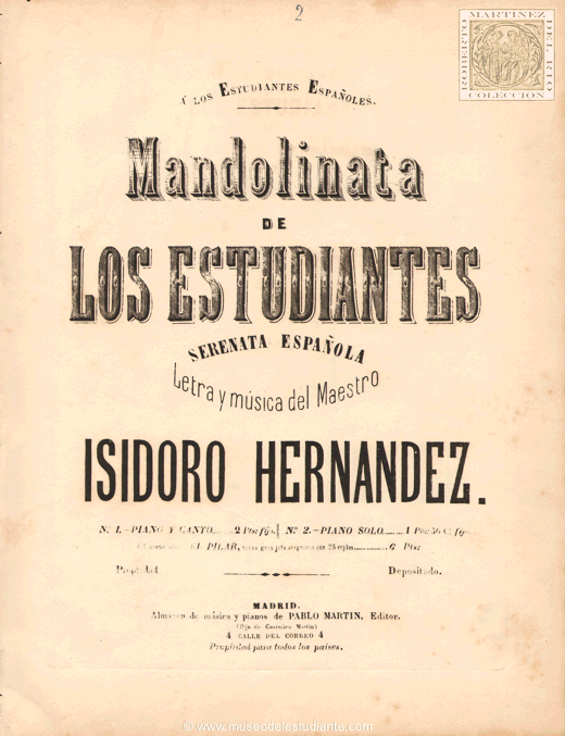 Mandolinata de los estudiantes (piano y canto)