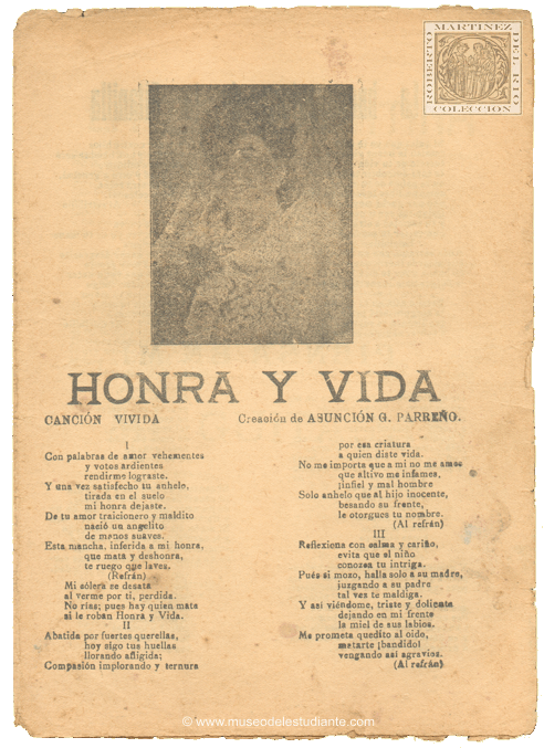 Honra y vida. La buenaventura de la gitanilla. Piensa en m. La Estudiantina. Mi guitarra. Gloria a Espaa!