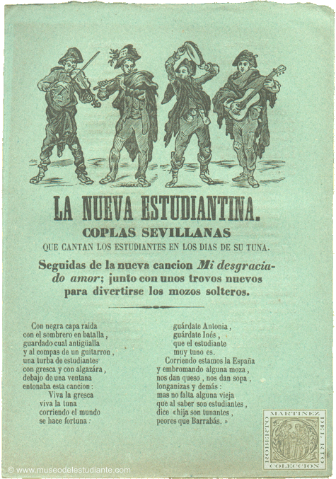 La nueva estudiantina. Coplas sevillanas que cantan los estudiantes en los dias de su Tuna