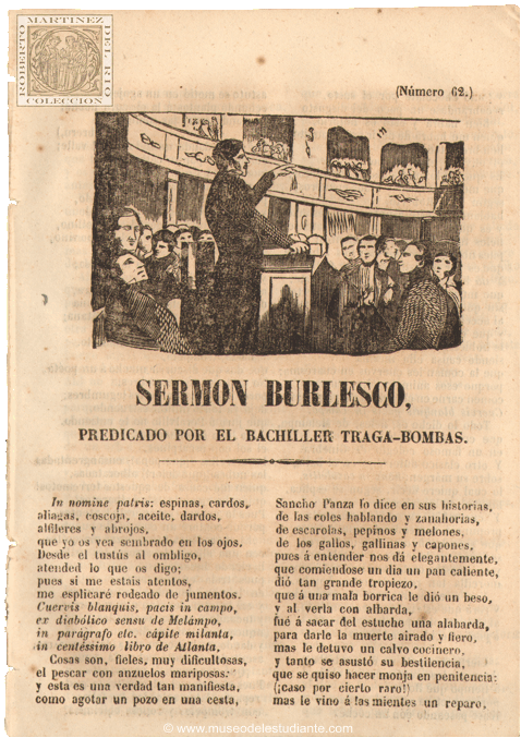 Sermn burlesco predicado por el Bachiller Traga-Bombas