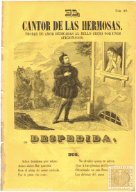 El cantor de las hermosas. Trovas de amor dedicadas al bello sexo por unos aficionados: Despedida. Do a Laura. Vals coreado de la Estudiantina