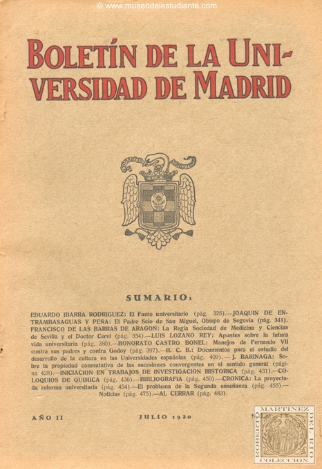 Boletn de la Universidad de Madrid