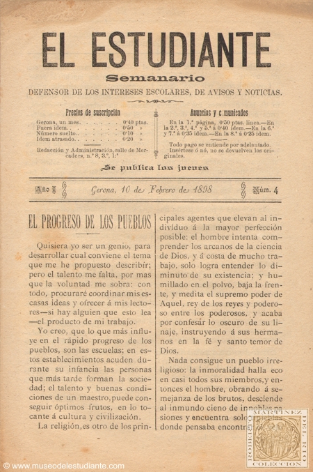 El Estudiante - 10 de febrero de 1898